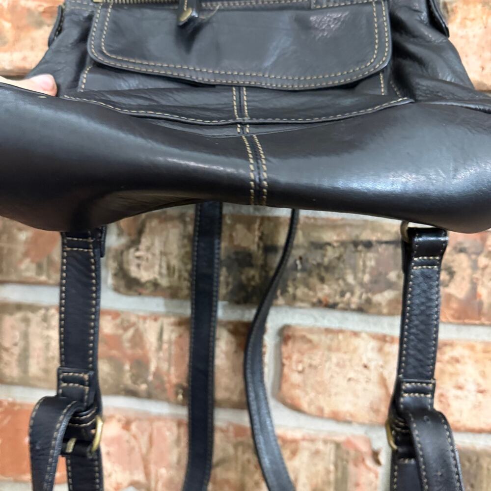 Fossil Mini Leather Backpack Purse Key Purse Adjustable Straps - Picture 3 of 6